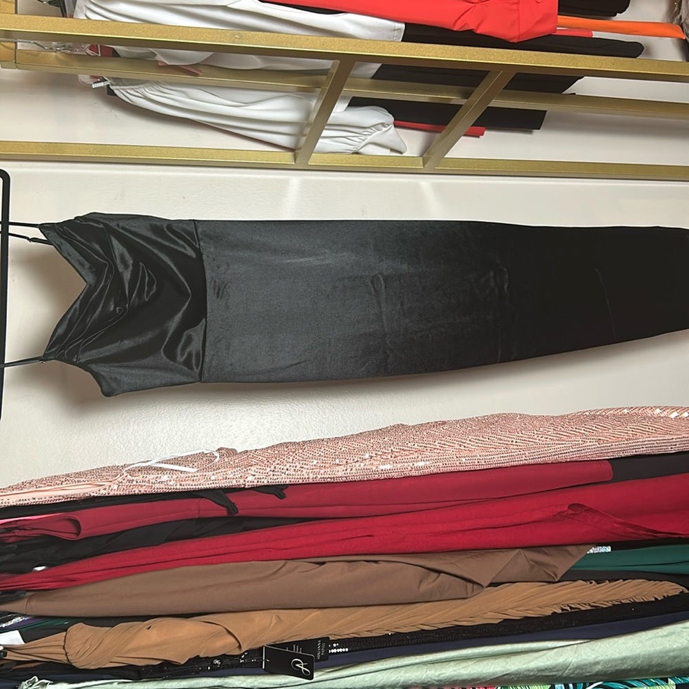 Black spaghetti strap dress